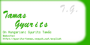 tamas gyurits business card