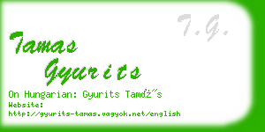 tamas gyurits business card